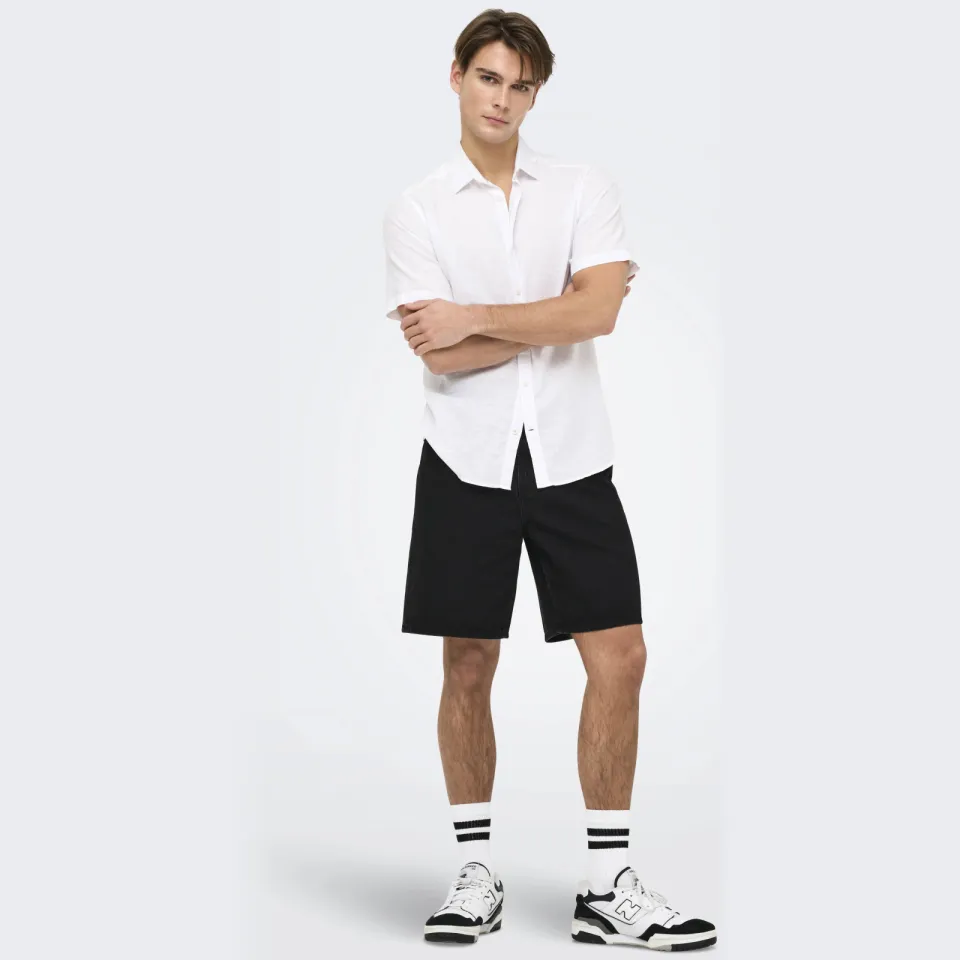 Only & Sons ONSFADE jeansshort zwart, foto 5
