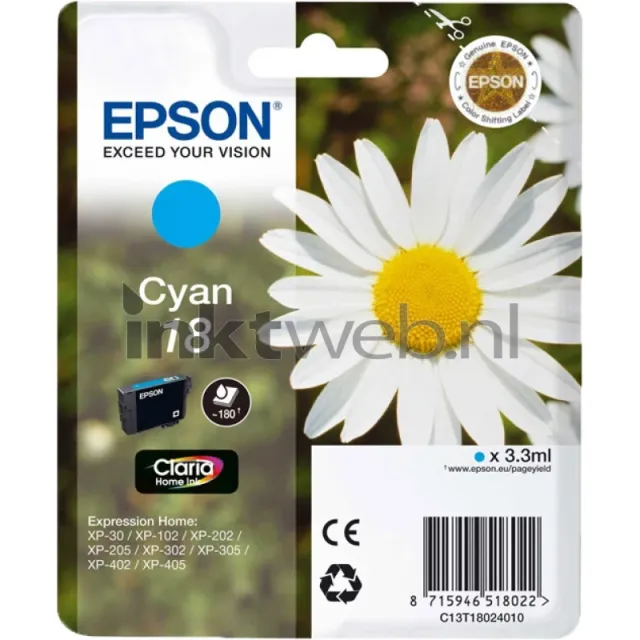 Epson 18 cyaan (Origineel)