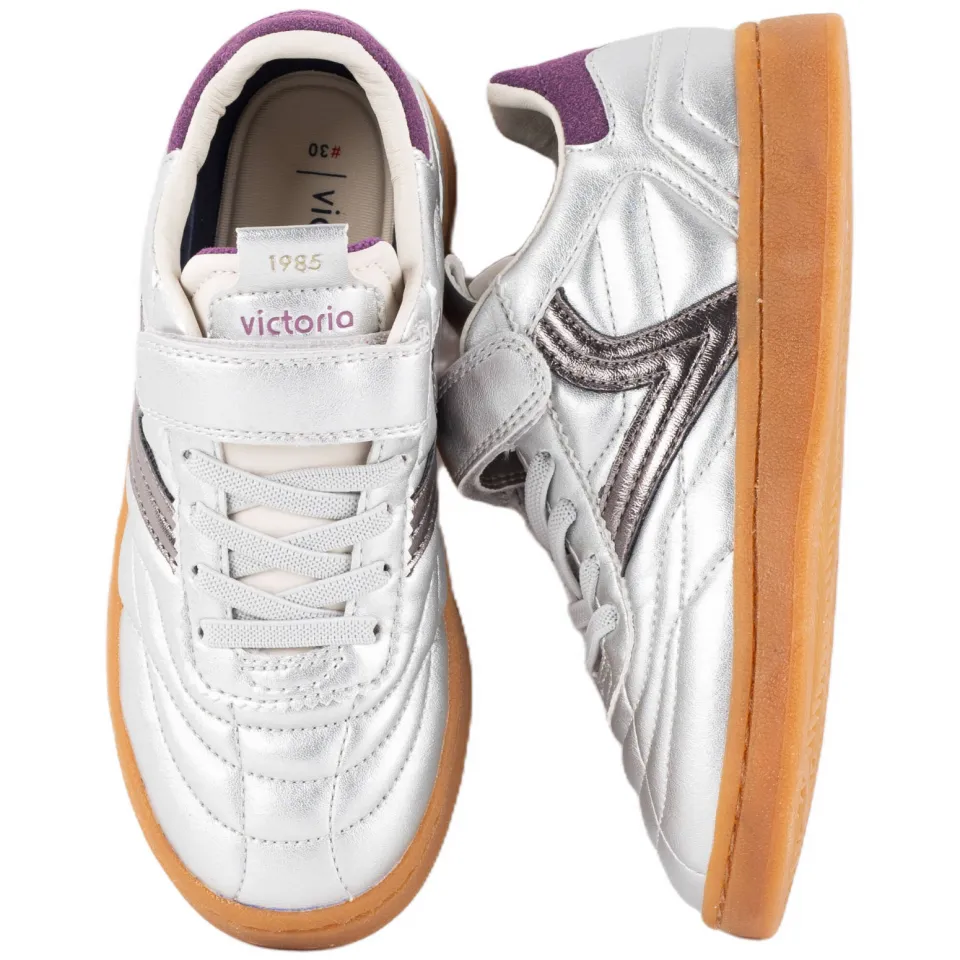Victoria sneakers - zilver/donkerrood, foto 4