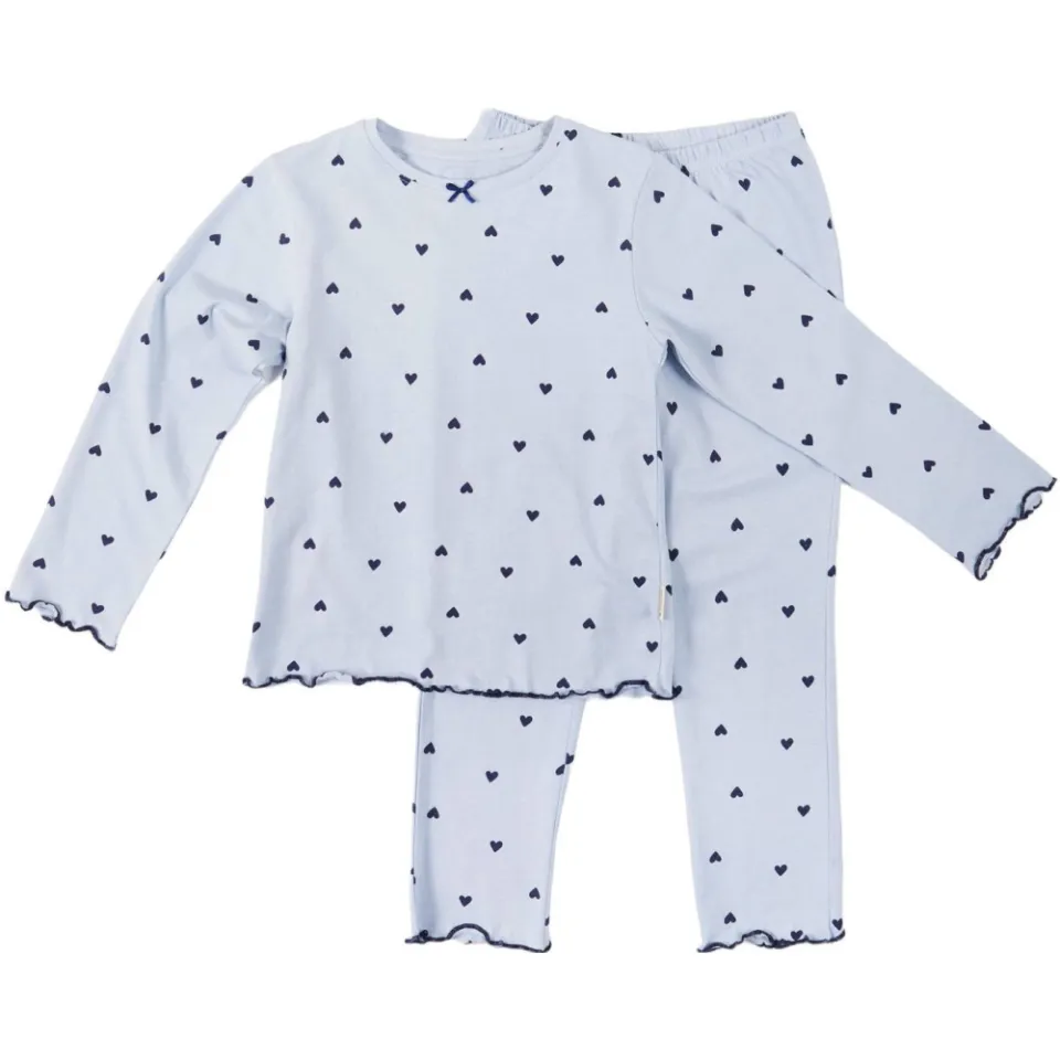 Little Label pyjama met hartjes lichtblauw, foto 2