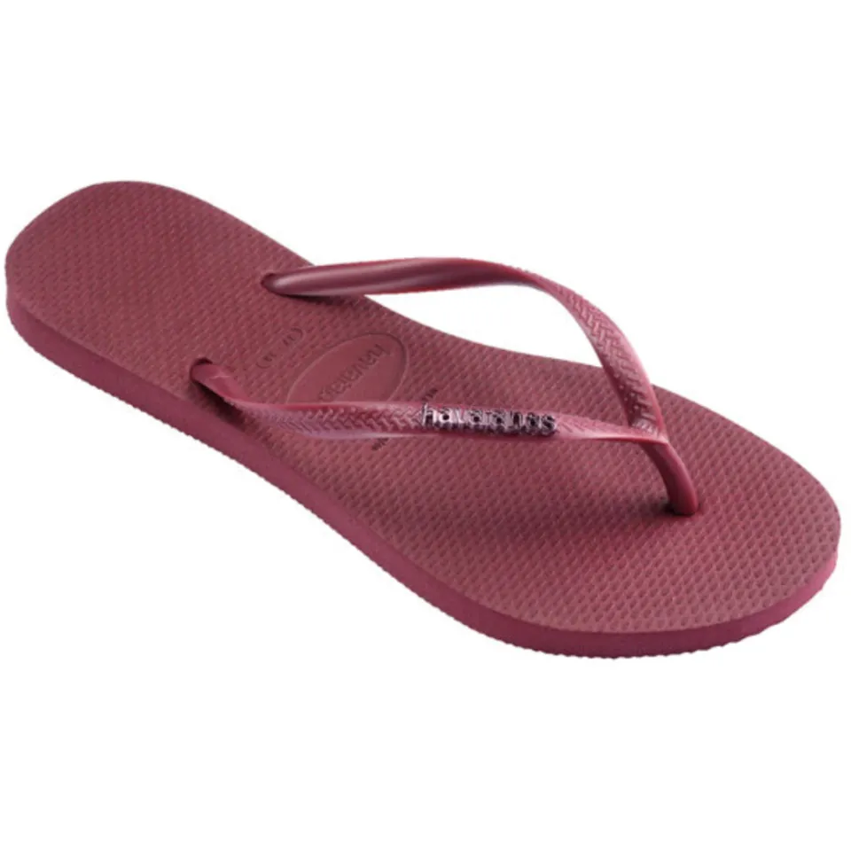 Havaianas Slim Logo Metallic amaranth Rubber Dames roze, foto 3