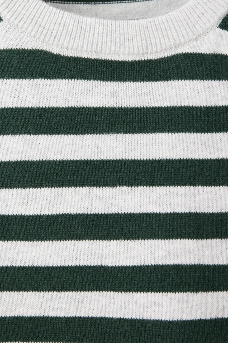 Mango Kids gestreepte longsleeve donkergroen wit, foto 5