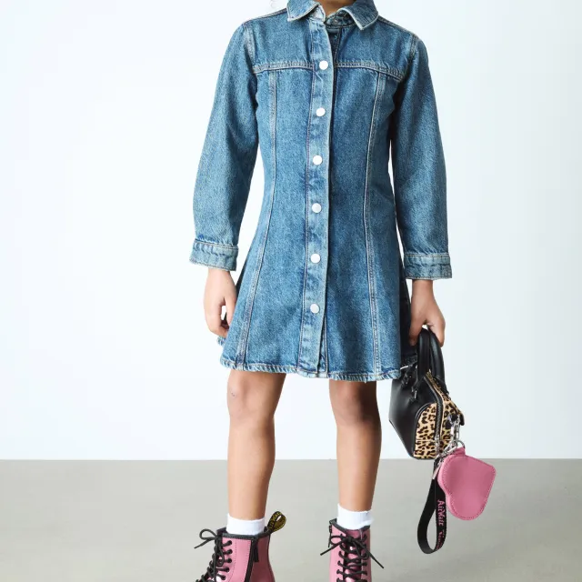 Dr. Martens 1460 leren veterboots roze, foto 3