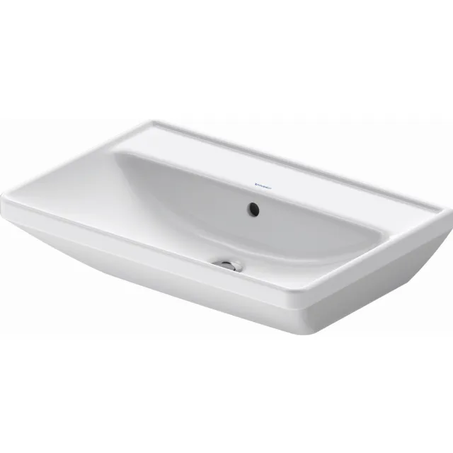 Duravit Wastafel Duravit D-Neo Met Overloop Kraanvlak Zonder Kraangat 65 cm Hoogglans Wit