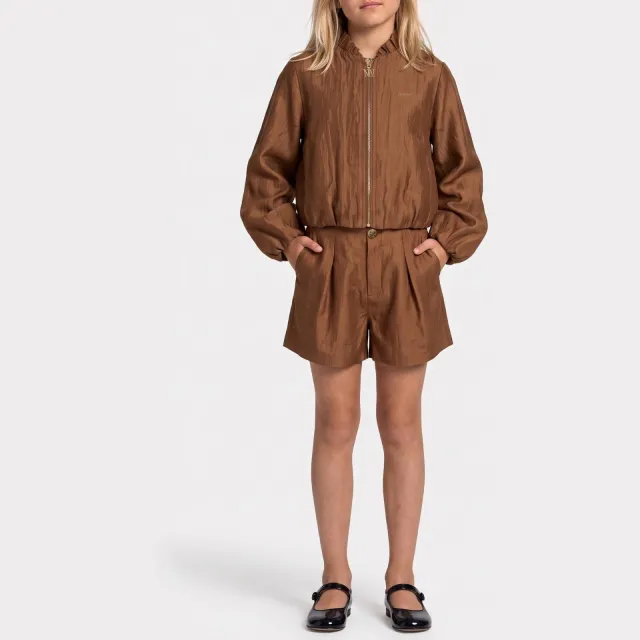 Nik & Nik NIK&NIK casual short met plooien - bruin