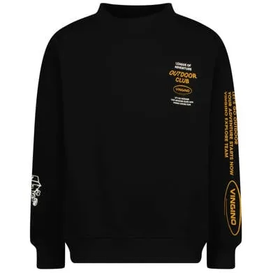 Vingino sweater met backprint - zwart Backprint