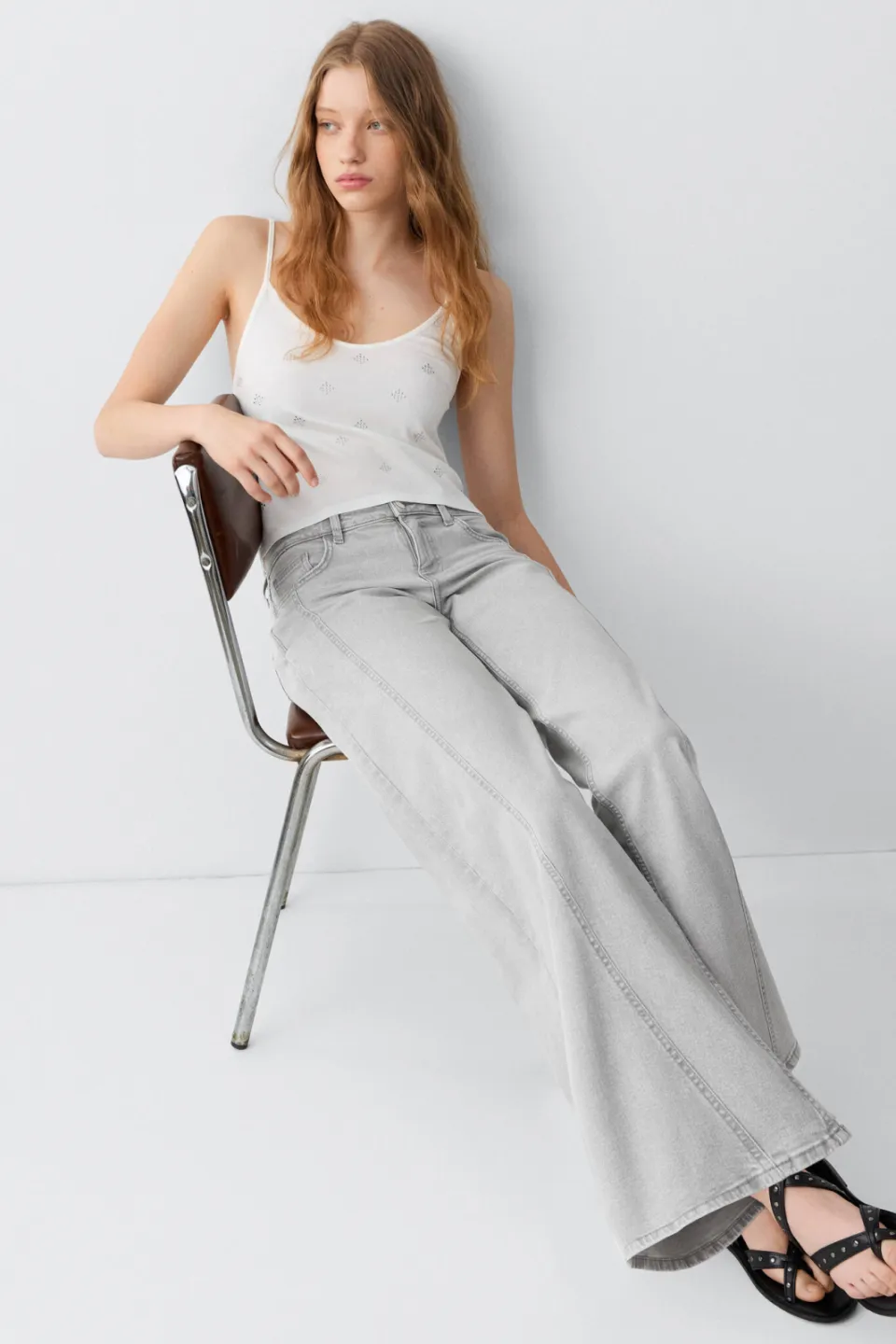 Mango TEEN flared jeans - grijs, foto 4