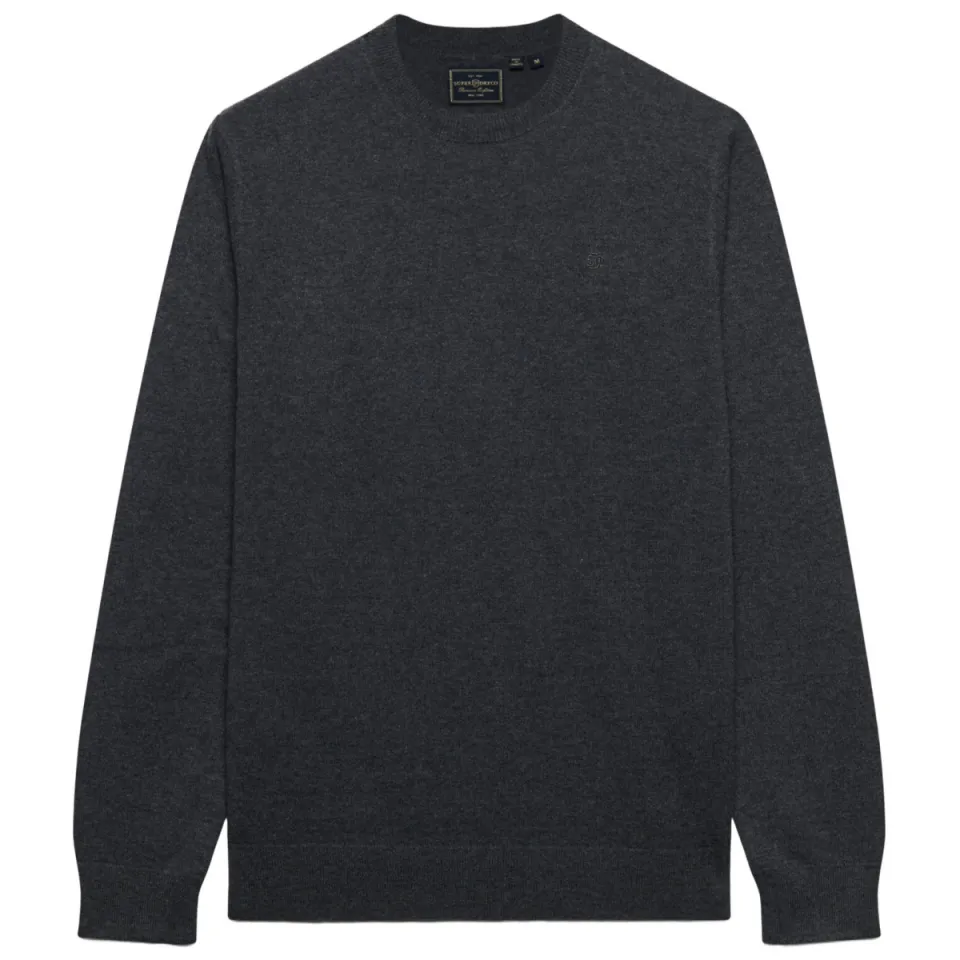Superdry regular fit gebreide trui met wol - iron grey marl, foto 2