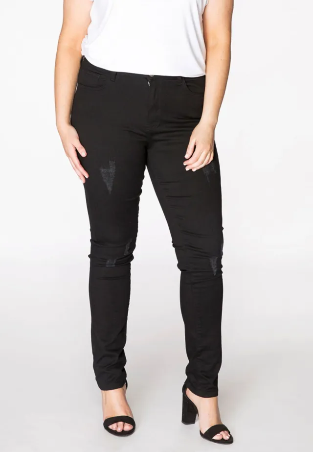 Yoek Jeans destroyed | Zwart, foto 3