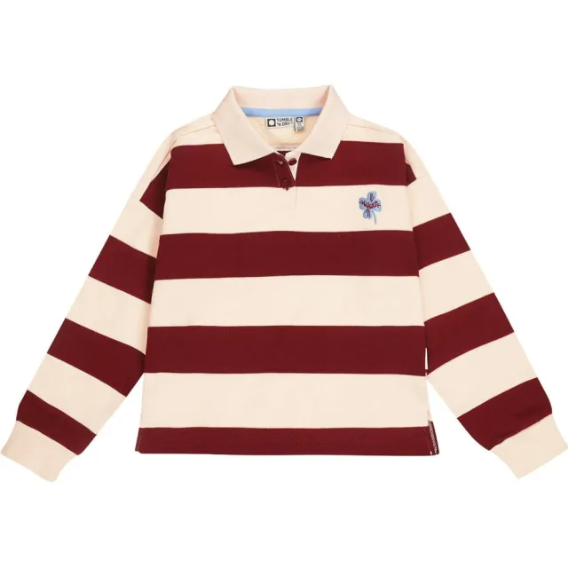 Tumble 'n Dry gestreepte sweater met borduursels - beige, foto 2