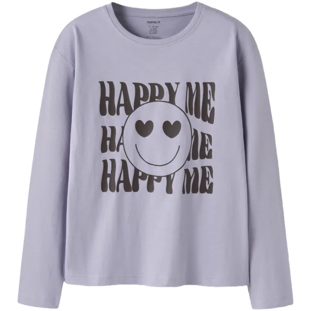 NAME IT longsleeve met print lila