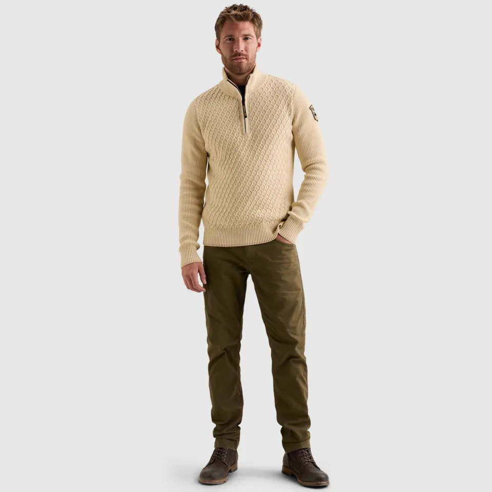 PME Legend regular fit gebreide trui - bone white, foto 6