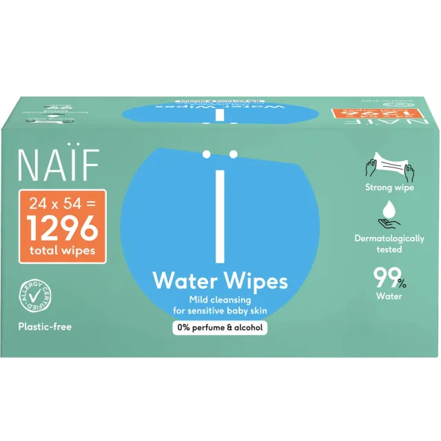 Naif NAÏF 24 stuks - plasticvrije water billendoekjes