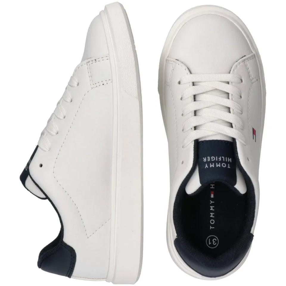 Tommy Hilfiger imitatieleren sneakers - wit, foto 3