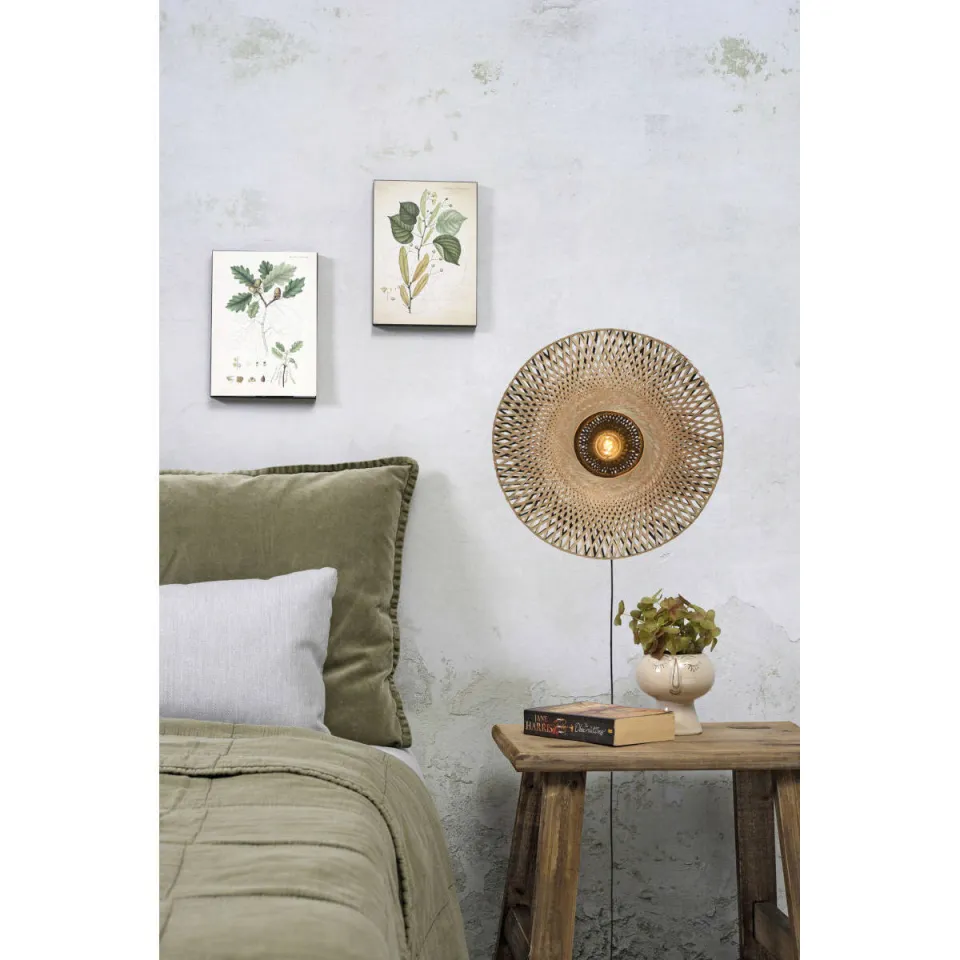 Good&Mojo wandlamp Kalimantan bamboe naturel zwart Ø44 cm, foto 8