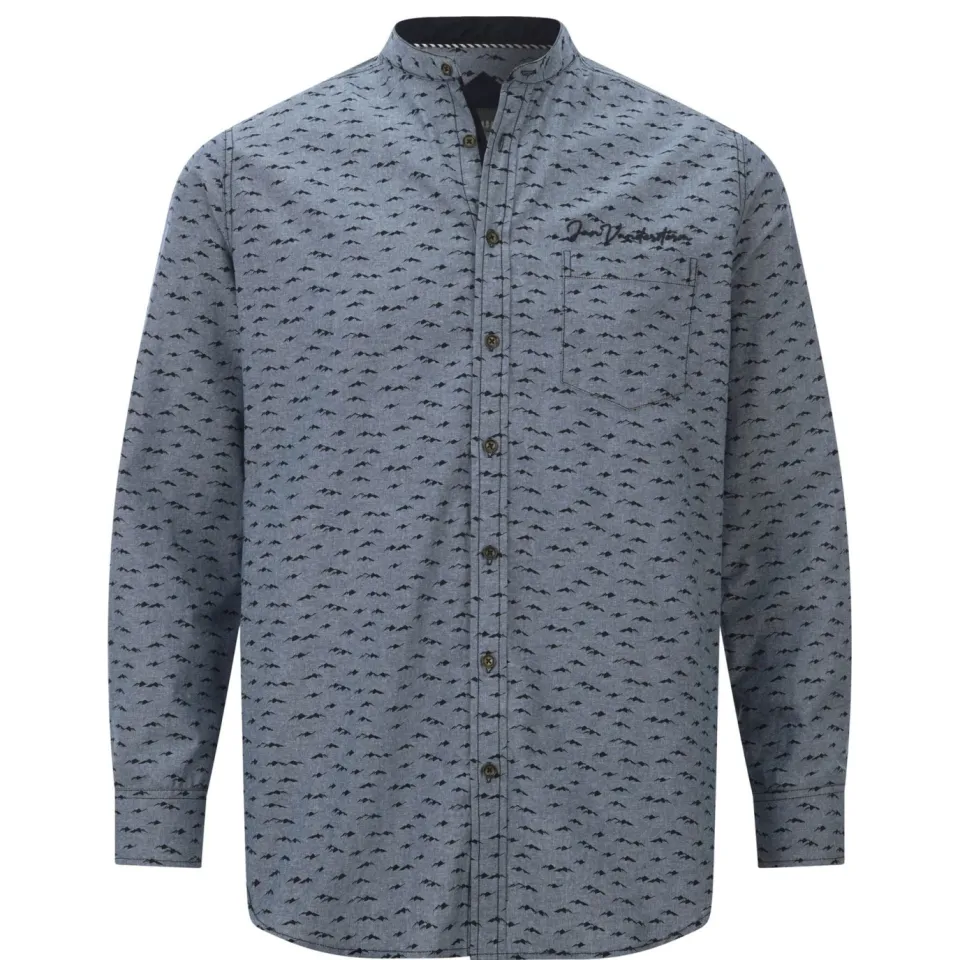 Jan Vanderstorm casual overhemd blauw, foto 2