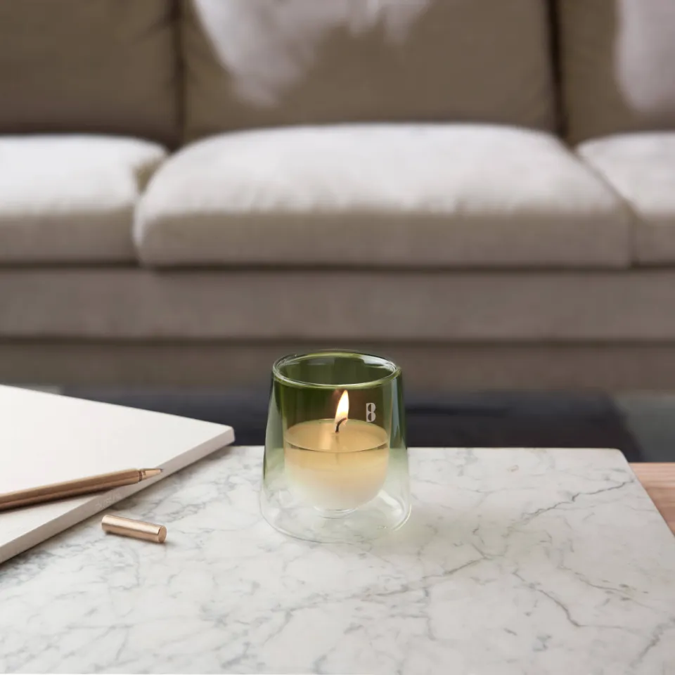Bolsius CleanLight geurkaars starterkit Gardenia & Fig groen, foto 3