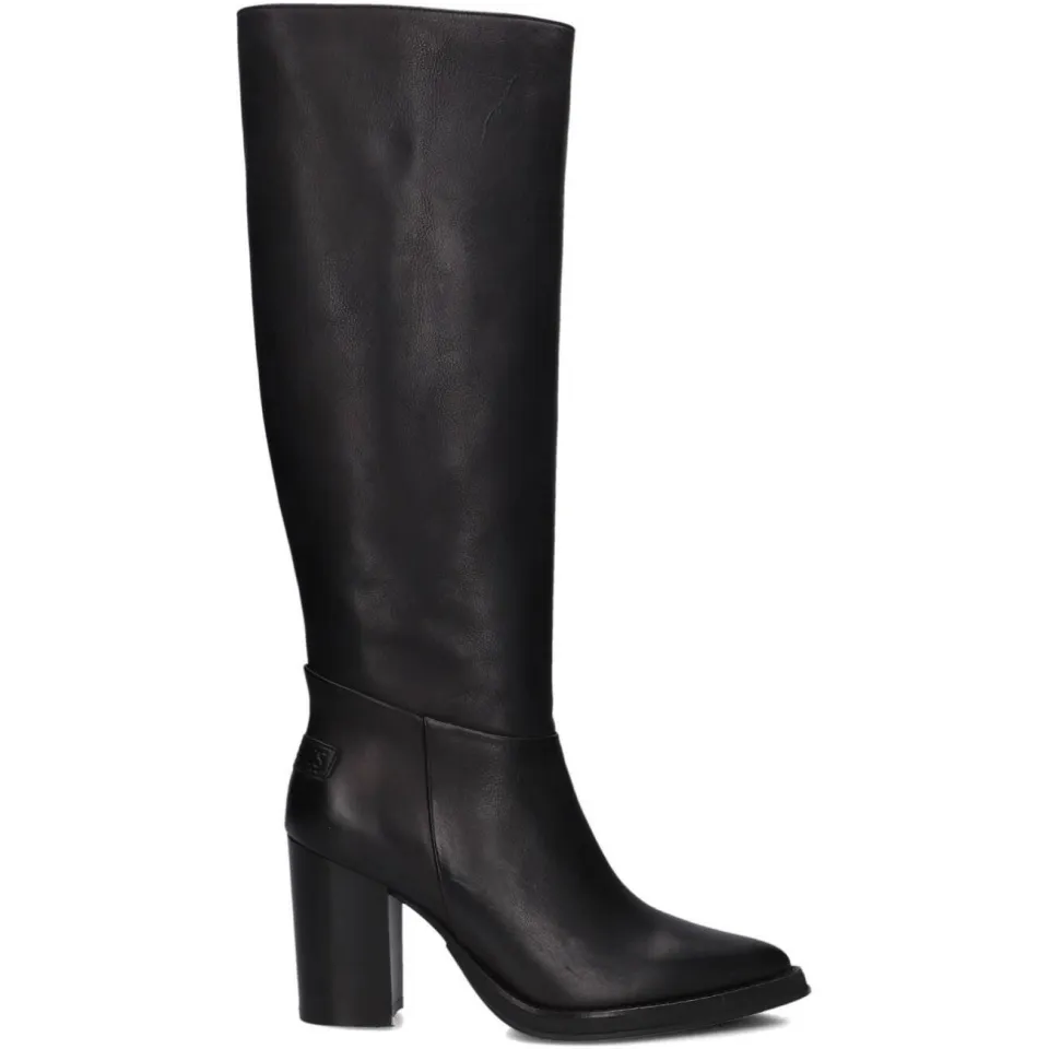 Shabbies Amsterdam Grunch Tube hoge laars zwart Black