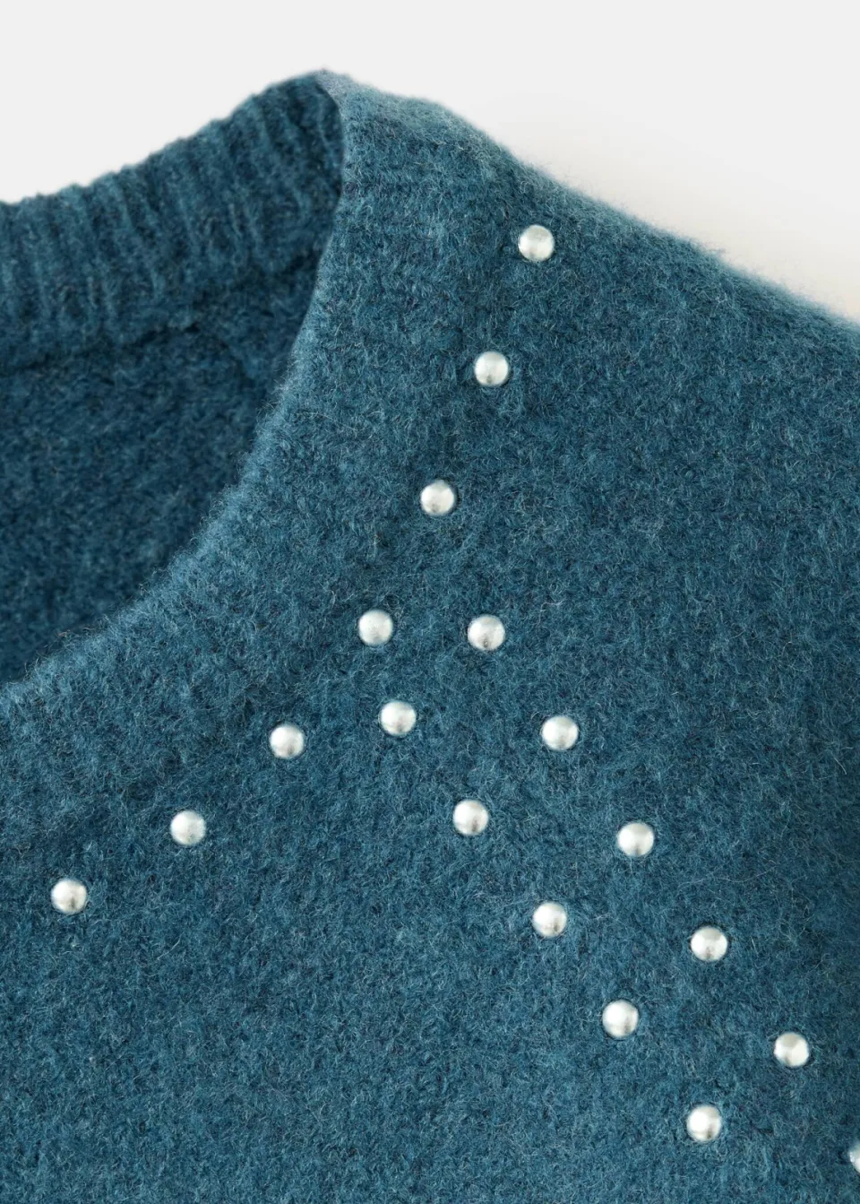 Mango TEEN gebreide trui met studs - blauw, foto 5