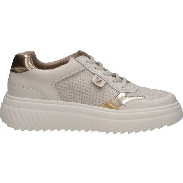 Caprice Leer/Textiel/Synthetisch sneakers ecru