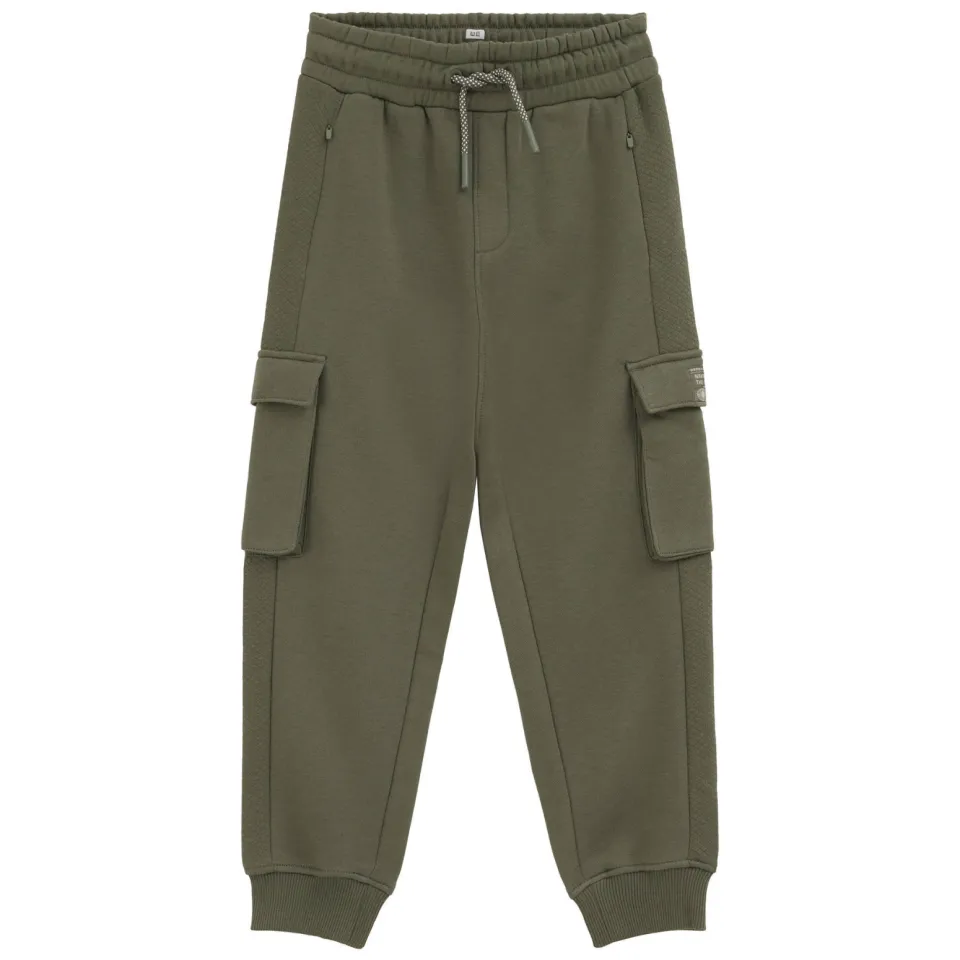 WE Fashion tapered cargo joggingbroek olijfgroen, foto 2