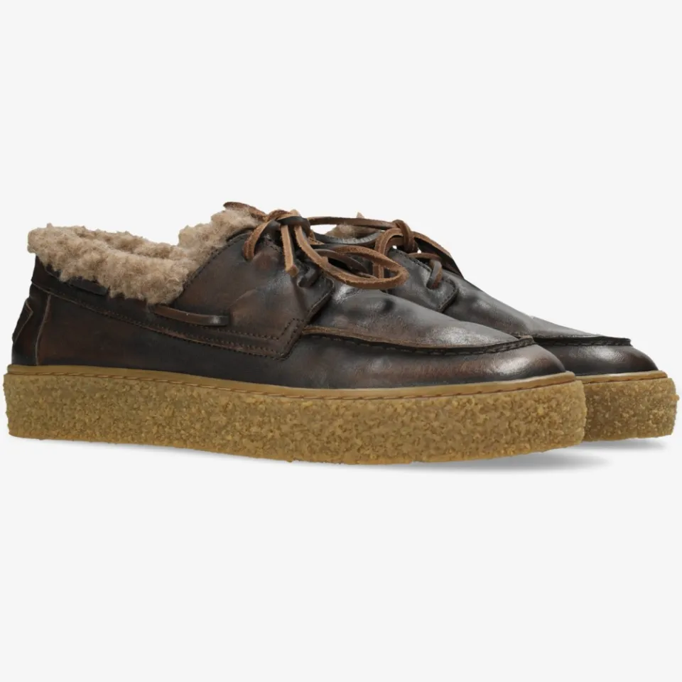 Shabbies Amsterdam Chewy Moccasin sneaker donkerbruin, foto 5