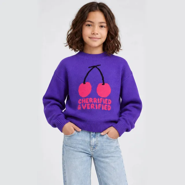 Cars gebreide trui met print - paars Paars/roze