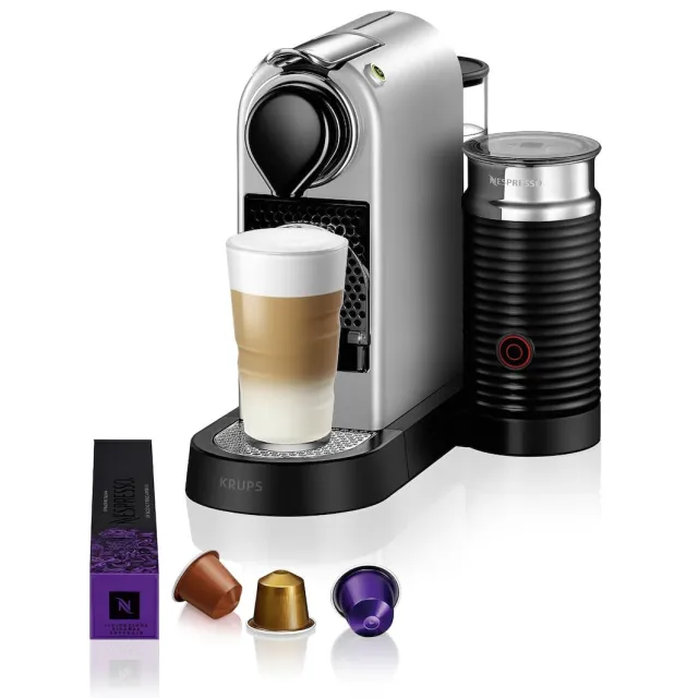 Krups Nespresso Citiz XN761B + Aeroccino Nespresso Zilver