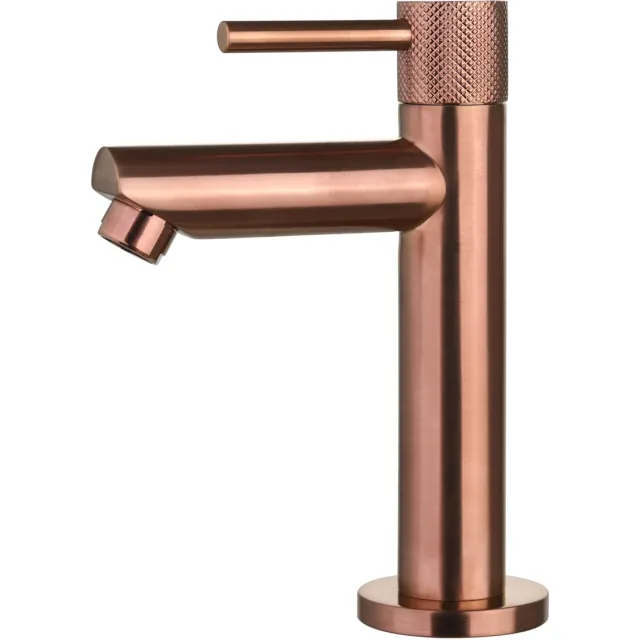 Sanilux Fonteinkraan Opbouw Sanilux Ribb Rond Met Geribbeld Knop Brons