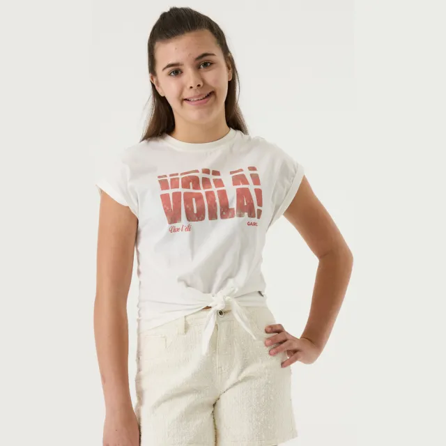 Garcia T-shirt wit met tekst