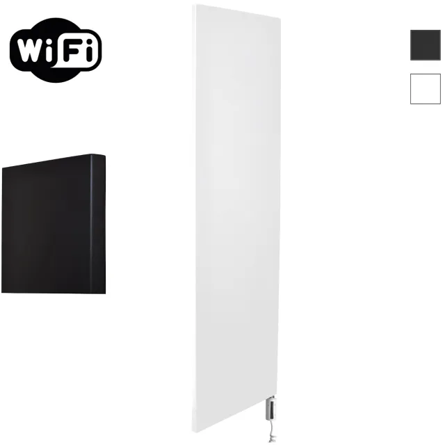 Radiator Sanicare Denso Met WiFi 180 x 40 cm Mat Wit Met Thermostaat Wit Rechtsonder