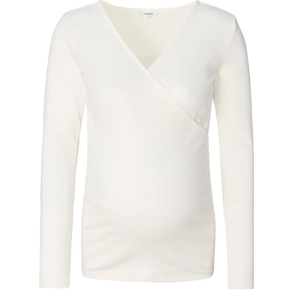 Noppies Sara zwangerschaps- en voedingslongsleeve wit, foto 5