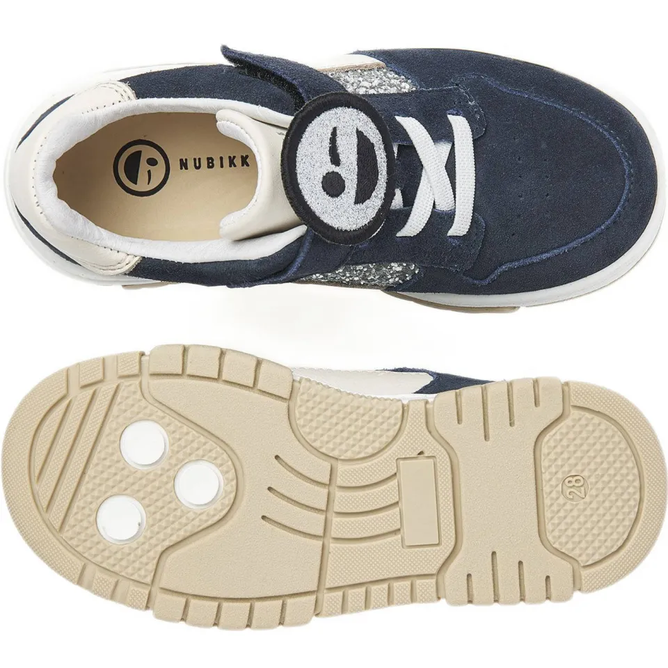 Nubikk Basket Court Jr suède sneakers donkerblauw, foto 4