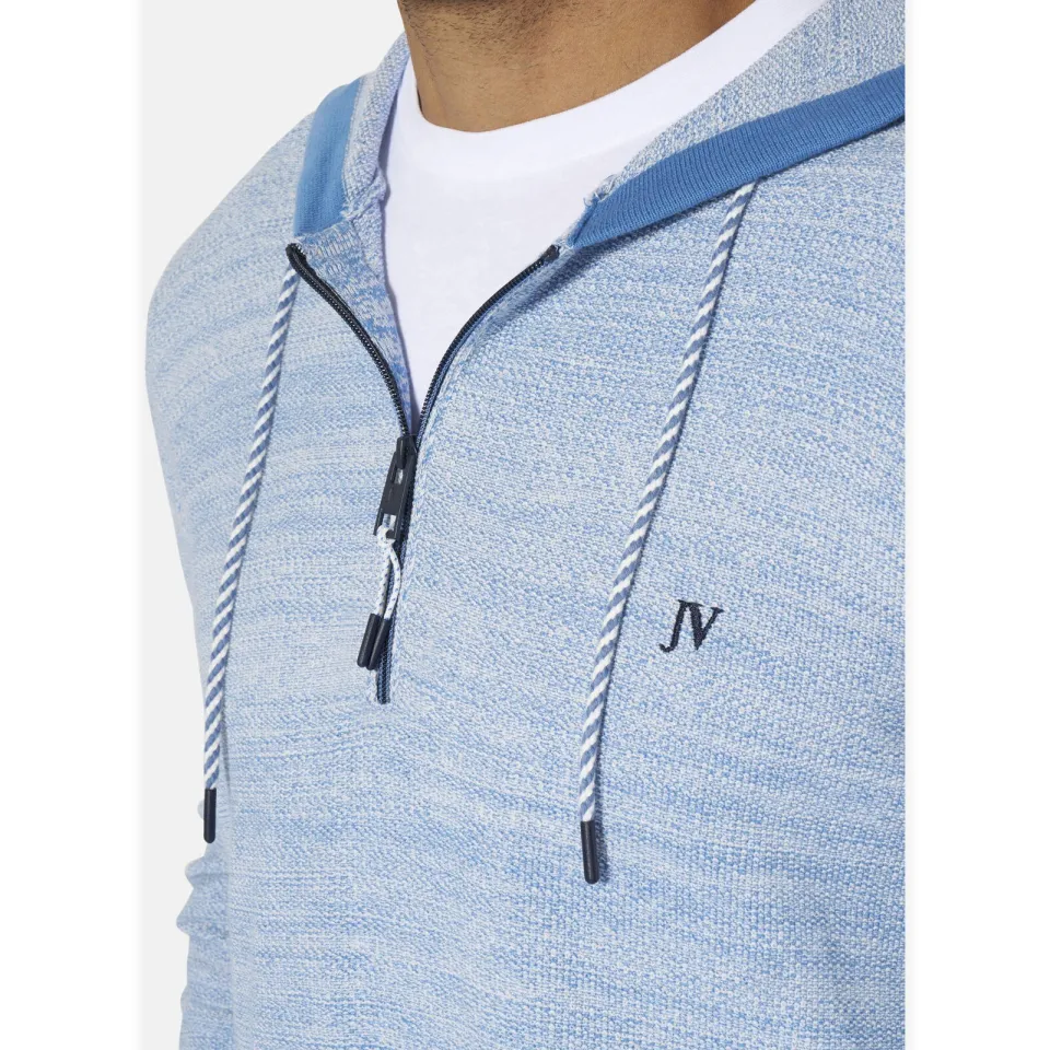 Jan Vanderstorm +FIT Collectie hoodie gebreid Plus Size TORGILS blauw, foto 5