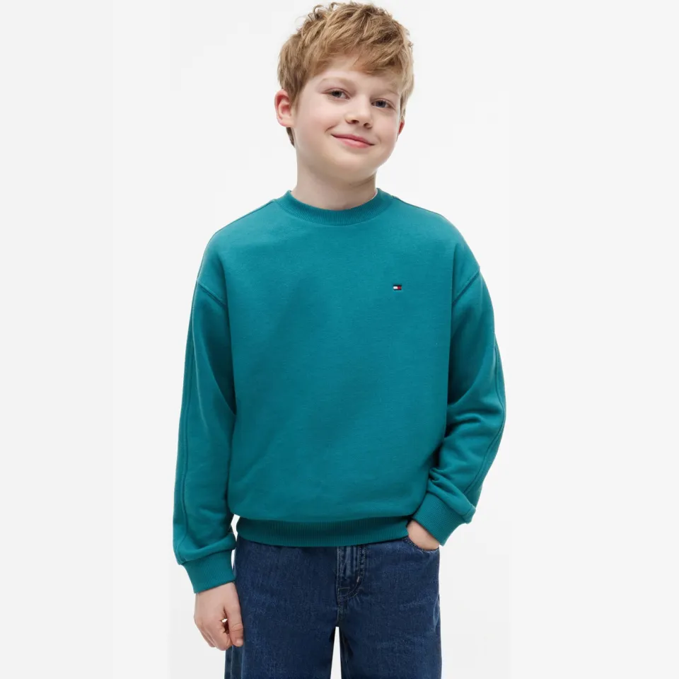 Tommy Hilfiger sweater met logo - groen, foto 3