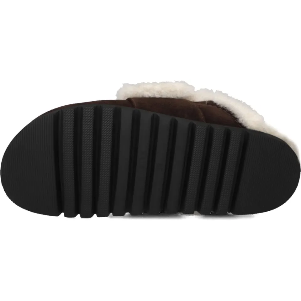 Nubikk Teddy Furry II clogs donkerbruin bruin, foto 7