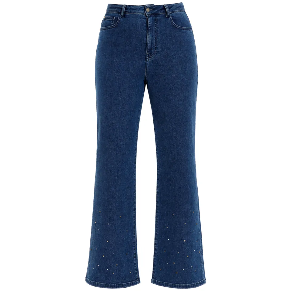 Yoek high waist wide leg jeans medium blue denim, foto 2