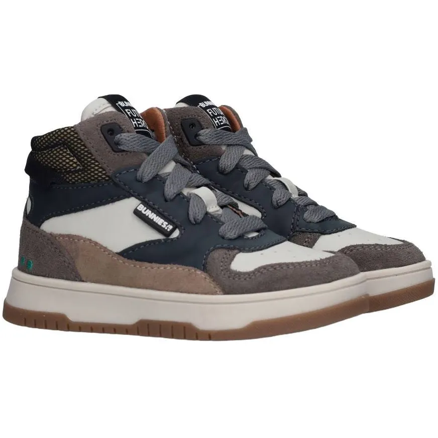BunniesJR leren sneakers - antraciet/beige, foto 7