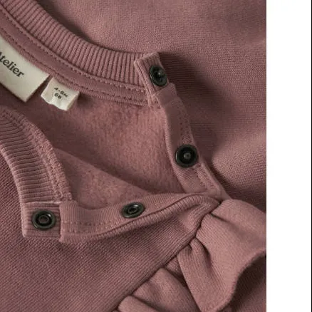 Lil' Atelier BABY sweater met ruches - roze, foto 4