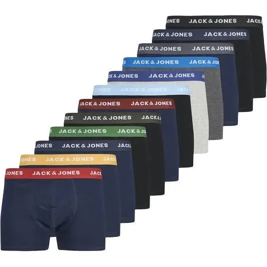 Jack & Jones JACSOLID boxershorts 12-pack donkerblauw/zwart/grijs, foto 4