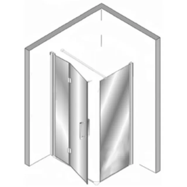 Plieger Panorama douchecabine 6 mm 120x90x200 cm chroom