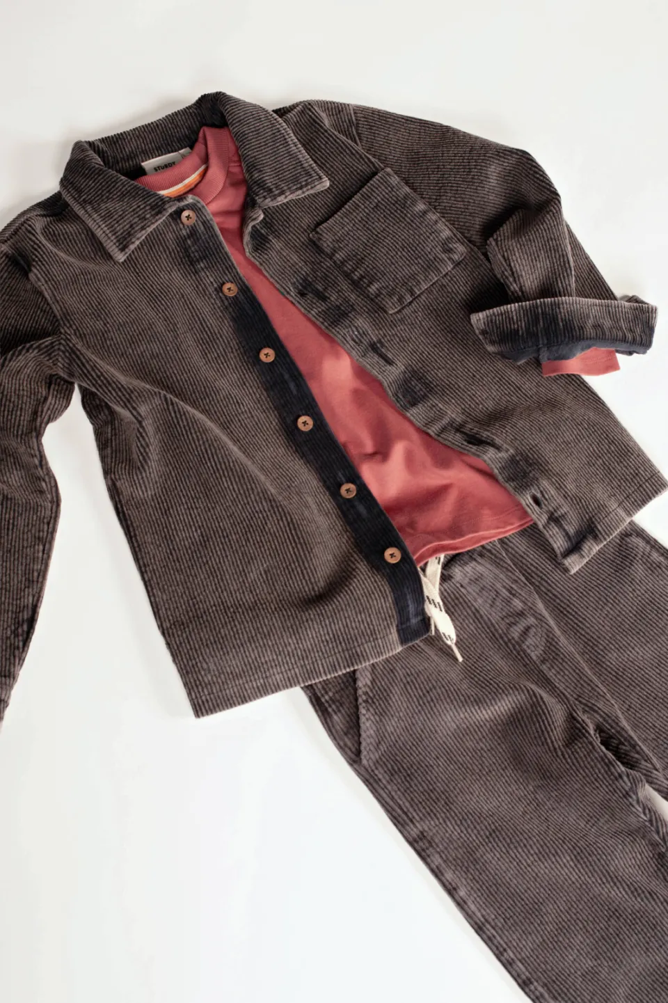 Sturdy corduroy overshirt Mountain top antraciet, foto 7