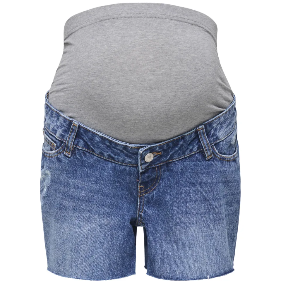 Only regular zwangerschaps short medium blue denim, foto 2