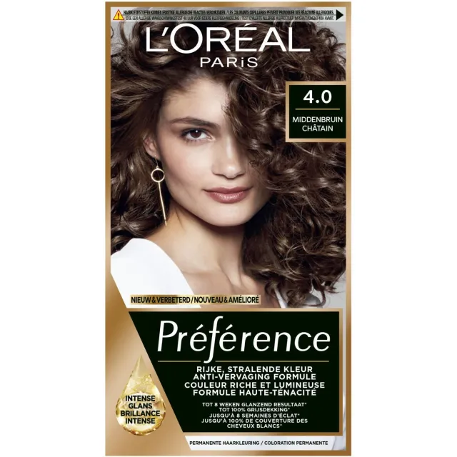 L'oréal Préférence haarkleuring 4.0 middenbruin, foto 2