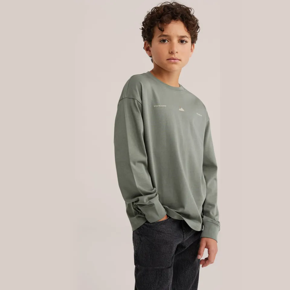 WE Fashion longsleeve met backprint groen, foto 4