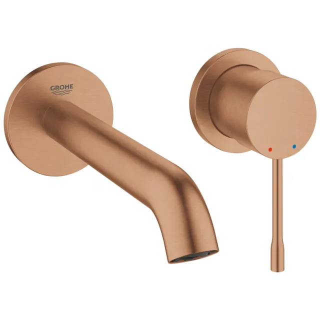 Grohe Essence inbouwwastafelkraan warm sunset geborsteld Brons