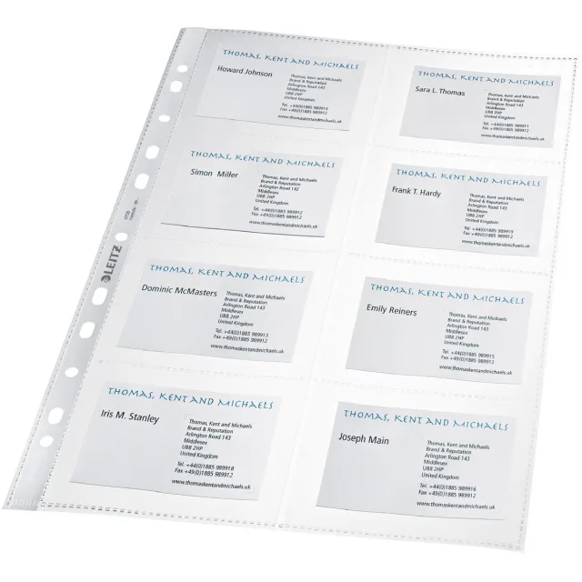 Leitz Showtas leitz premium voor visitekaartjes copy Safe pp a4 glashelder 10 stuks