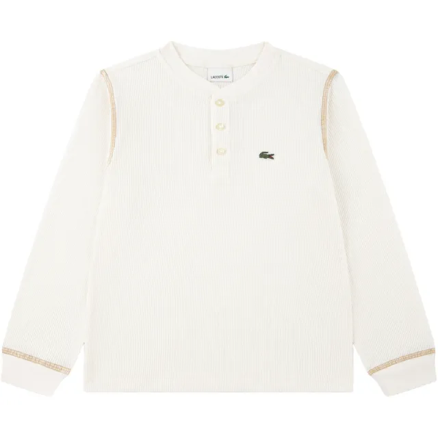 Lacoste longsleeve met logo wit