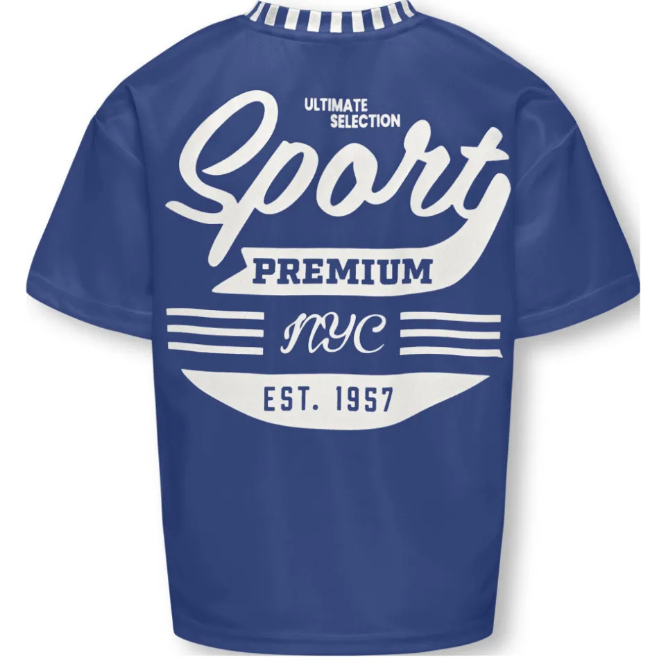 Only T-shirt met backprint blauw, foto 2