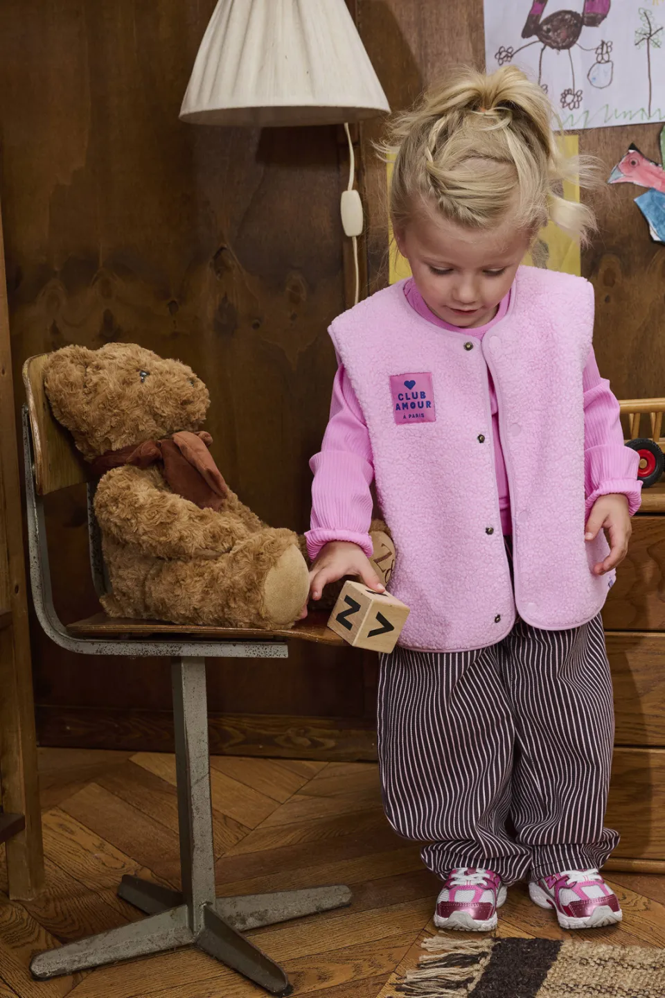 Z8 mini baggy broek Nisrine donkerrood/roze
